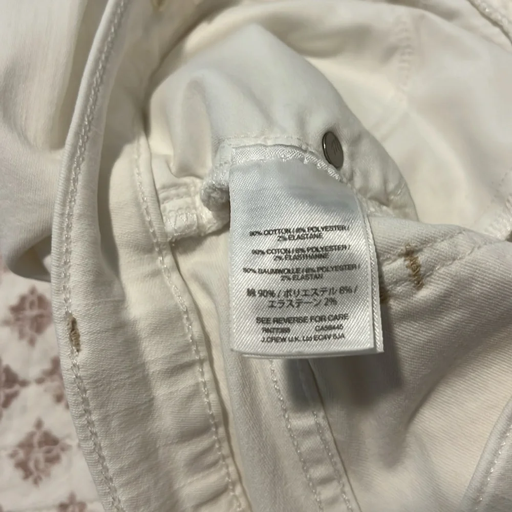 Madewell Cali Demi Boot Jeans in Pure White Denim Raw Hem Edition Size 29